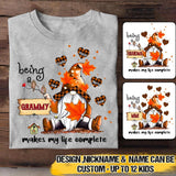 Personalized Being A Grandma Makes My Life Complete Kid Name Tshirt Printed QTVQ2908