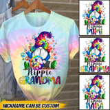 Personalized Hippie Grandma Tie Dye Tshirt 3D Printed QTVQ0509