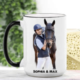 Personalized Image Girl Love Horse Creamic Mug Printed 22SEP-HY05