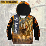 Personalized Dinosaur Hunting T-rex 3D Kid Hoodie Printed QTVQ1309