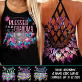 Personalized Blessed To Be Called Grandma Kid Butterfly Criss Cross Tank Printed 22SEP-DT15