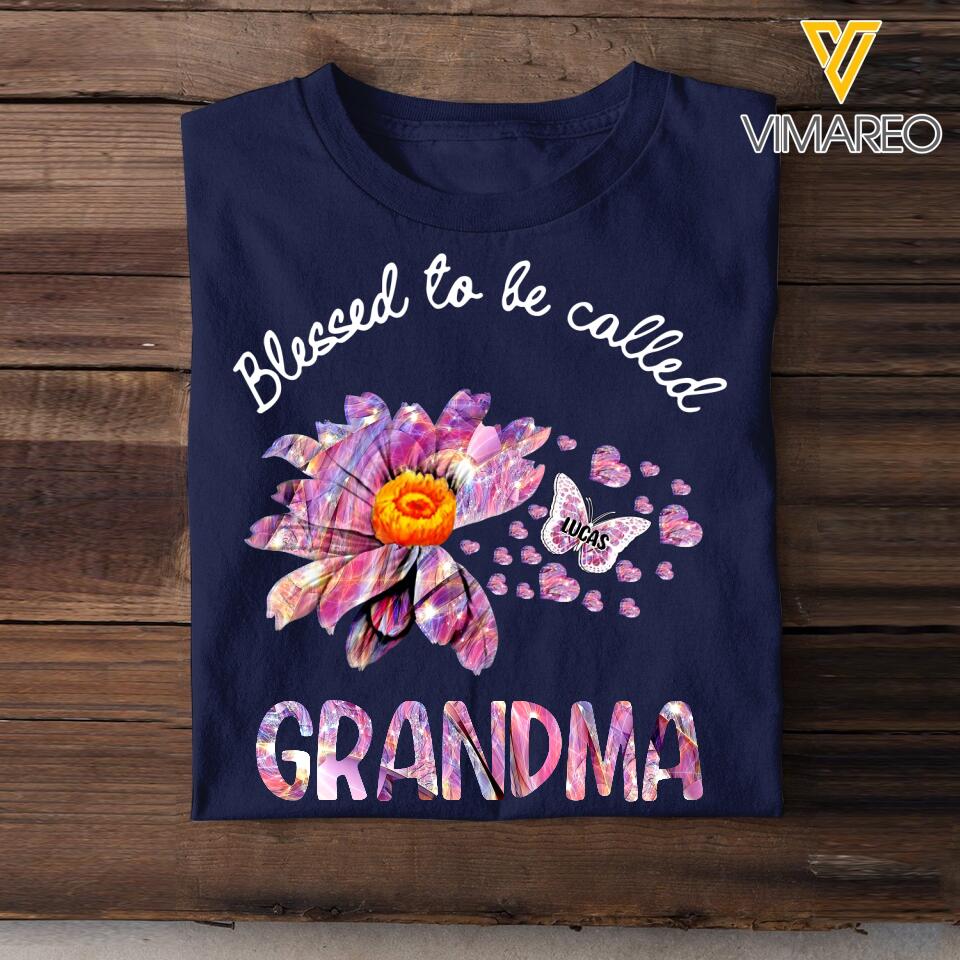 Personalized Bleessed To Be Called Grandma Sparkling Color Great Tshirt Printed 22SEP-HQ16