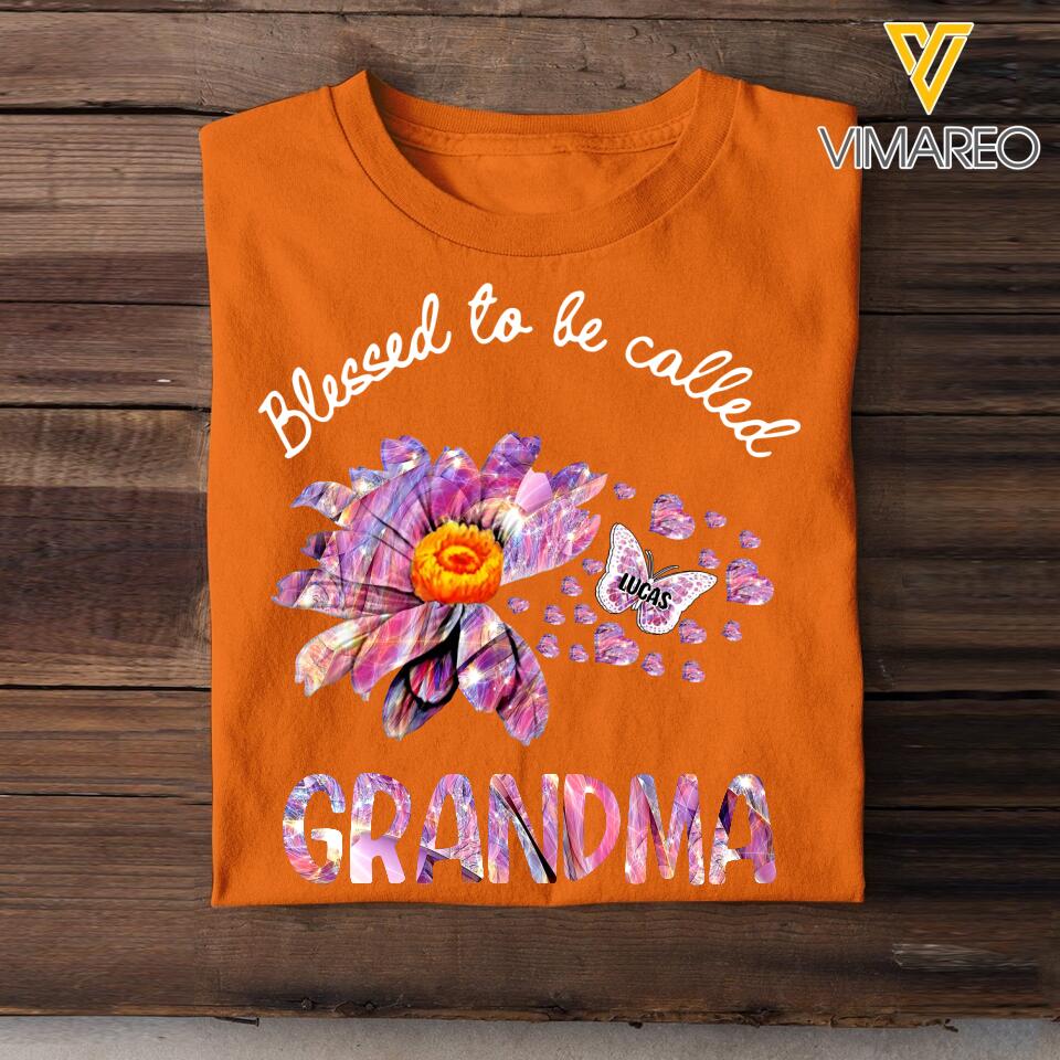 Personalized Bleessed To Be Called Grandma Sparkling Color Great Tshirt Printed 22SEP-HQ16