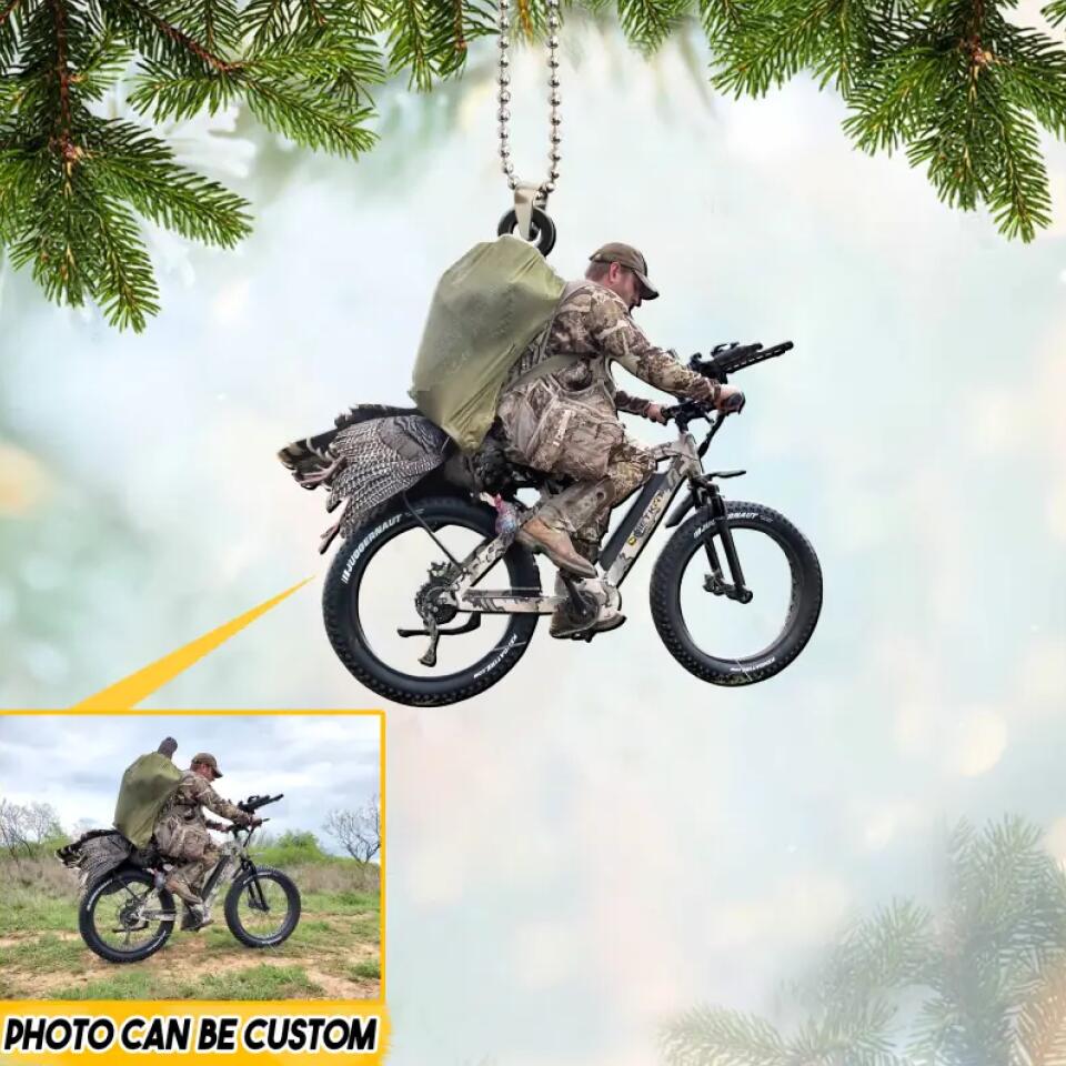 Personalized Image Bikes For Turkey Hunting Wood Ornament Printed 22SEP-HQ20