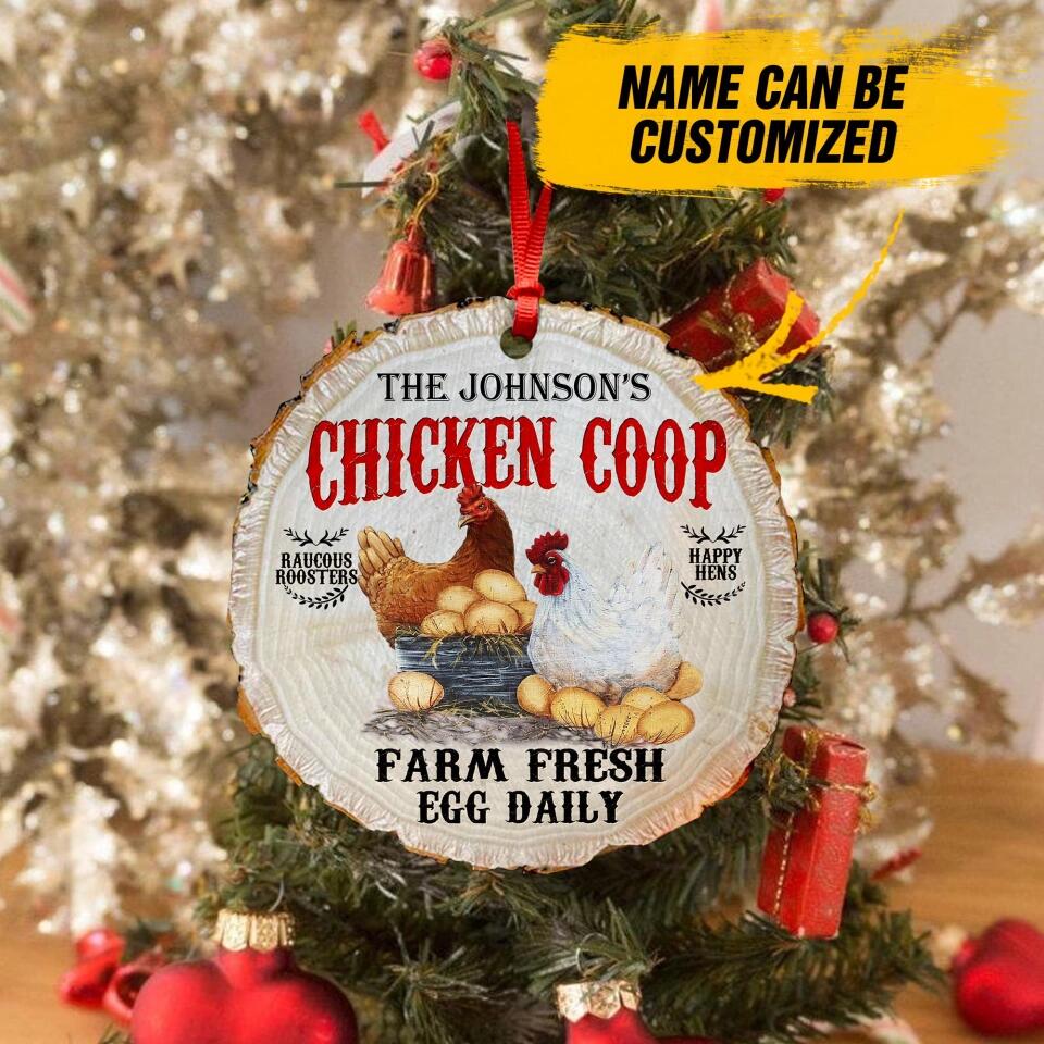 Personalized The Chicken Coop Christmas Ornament Printed QTDT2009