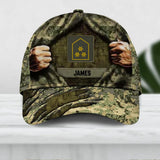 Personalized Austrian Veteran/ Solider Camo Rank Hand Peaked Cap 3D Printed QTDT2309