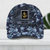 Personalized UK Veteran/ Solider Camo Rank Peaked Cap 3D Printed QTDT2409