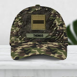 Personalized French Veteran/ Solider Camo Rank Peaked Cap 3D Printed QTDT2409