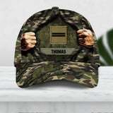Personalized French Veteran/ Solider Camo Rank  Hand Peaked Cap 3D Printed QTDT2409