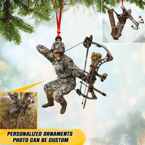 Personalized Your Image Bow Hunting Christmas Wood Ornament Printed QTVQ2709