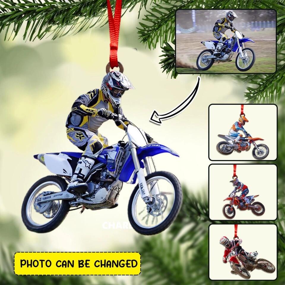 Personalized Your Image Bike Lover Christmas Wood Ornament Printed 22SEP-HY27