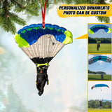 Personalized Your Image Parasailing Christmas Wood Ornament Printed QTVQ2709