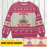 Personalized Grammingo Like A Normal Grandma Only More Awesome Christmas Sweatshirt Prined QTHY1210