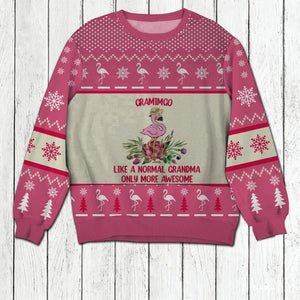 Personalized Grammingo Like A Normal Grandma Only More Awesome Christmas Sweatshirt Prined QTHY1210