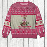 Personalized Grammingo Like A Normal Grandma Only More Awesome Christmas Sweatshirt Prined QTHY1210