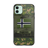 Personalized Norwegian Veterans/Soldier Camo Phone Case Printed 22OCT-HQ14