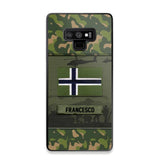 Personalized Norwegian Veterans/Soldier Camo Phone Case Printed 22OCT-HQ14