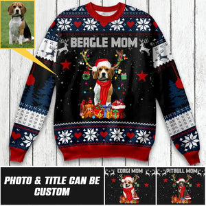 Personalized Upload pet's image Christmas Sweatshirt 3D Printed QTHQ1510