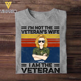 Personalized I'm Not The Veteran's Wife I'm Canadian Veteran Camo Uniform Tshirt Printed 22OCT-DT19