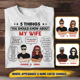 Personalized 5 Things You Should Know About My August Wife Couple Tshirt Printed 22OCT-HY20