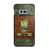 Personalized Canadian Veterans/Soldier Camo Phone Case Printed 22OCT-HY26