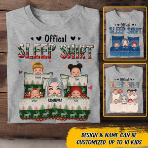 Personalized Offical Sleep Shirt Grandma With Kid Christmas Tshirt Printed 22OCT-DT27
