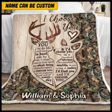 Personalized I Choose You Deer Couple Gifts Quilt Blanket Printed QTHQ2110