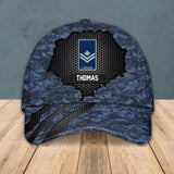 Personalized Canadian Solider/ Veteran Camo Rank Peaked Cap 3D Printed QTHQ3110