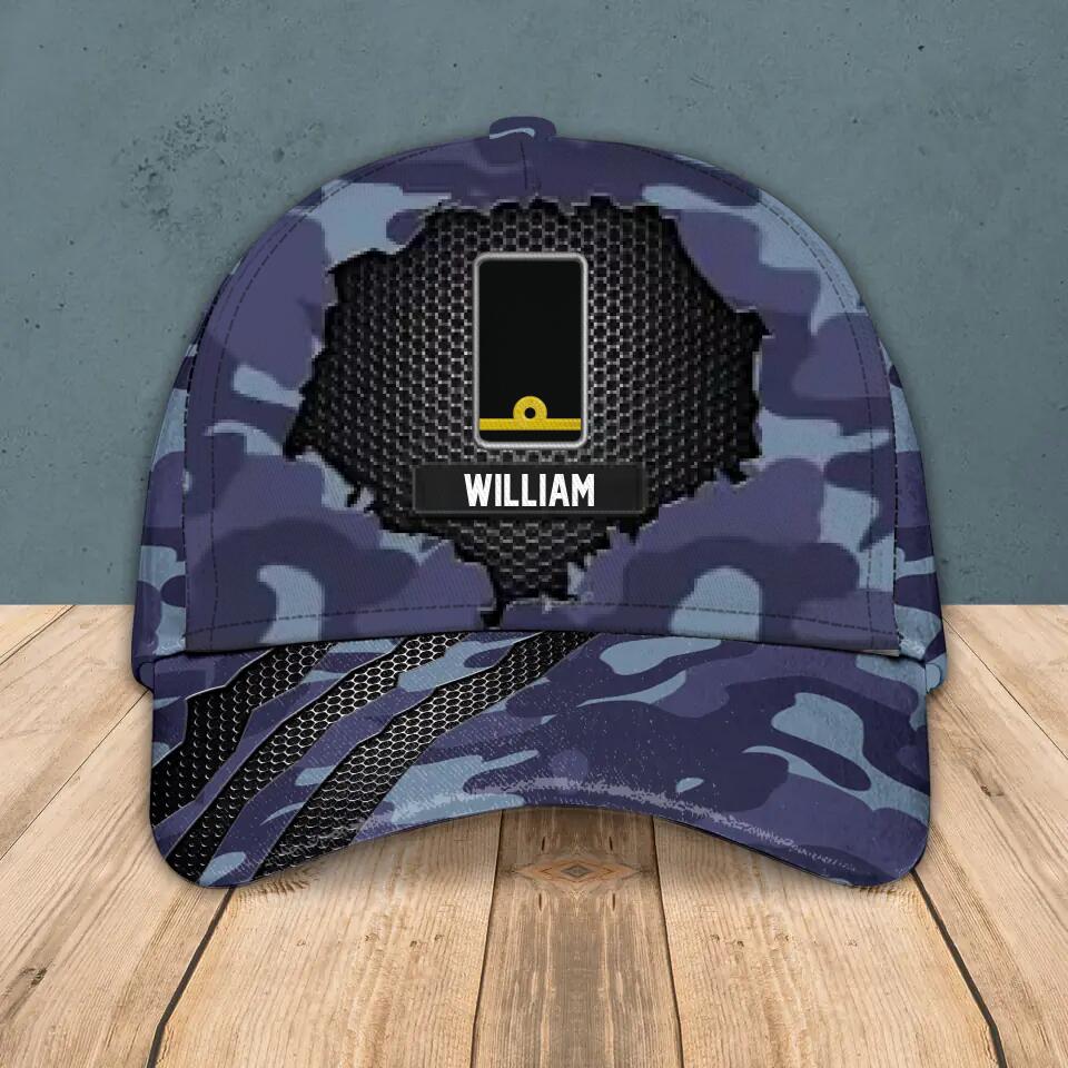 Personalized Norwegian Solider/ Veteran Camo Rank Peaked Cap 3D Printed QTHQ3110