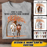Personalized Just A Girl Who Loves Her Horse Tshirt Printed 22OCT-HQ31