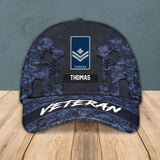 Personalized Canadian Solider/ Veteran Camo Rank Peaked Cap 3D Printed QTHQ3110