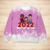 Personalized 2022 Christmas Family Kid 3D Printed Sweater QTDT0211