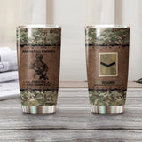 Personalized Against All Enemies Foreign and Domestic British Veteran Rank Camo Tumbler Printed 22NOV-HY02