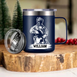 Personalized Canadian Veteran/Soldier Laser Handle Cup Printed 22NOV-HQ07