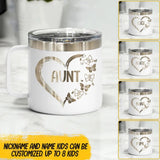 Personalized Aunt Mimi Nana Kid Name Butterfly Laser Handle Cup Printed 22NOV-DT09