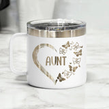 Personalized Aunt Mimi Nana Kid Name Butterfly Laser Handle Cup Printed 22NOV-DT09
