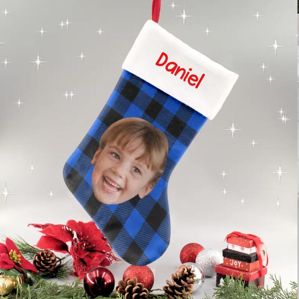Personalized Your Image Family With Name Christmas Stocking QTHQ1111