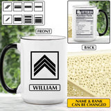Personalized French Veteran Nutrition Facts Ceramics Mug 22NOV-HY11