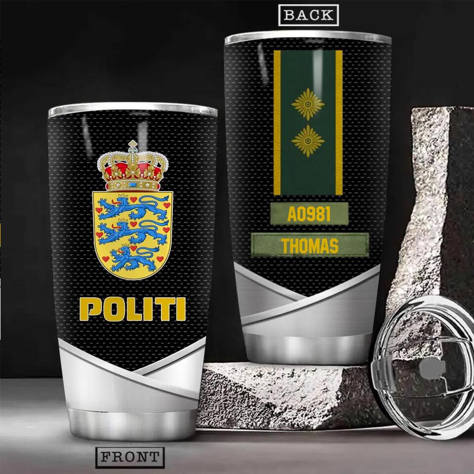 Personalized Danish Politician Rank Tumbler Printed 22NOV-HY12
