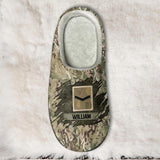 PERSONALIZED UK VETERAN/SOLDIER RANK PRINTED FLEECE SLIPPER 22NOV-DT12