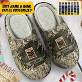 PERSONALIZED UK VETERAN/SOLDIER RANK PRINTED FLEECE SLIPPER 22NOV-DT12