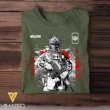 Personalized Canadian Solider/ Veteran Rank Flag Tshirt Printed 22NOV-DT14