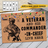 Personalized An Australian Veteran And His Commander  Live Here Doormat 22NOV-HY15