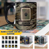 Personalized British Solider/ Veteran Rank Camo Ceramics Mug 22NOV-HQ16