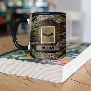 Personalized British Solider/ Veteran Rank Camo Ceramics Mug 22NOV-HQ16
