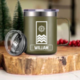 Personalized Italian Veteran/Soldier Rank Laser Handle Cup Printed 22NOV-HY17