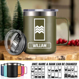 Personalized Italian Veteran/Soldier Rank Laser Handle Cup Printed 22NOV-HY17