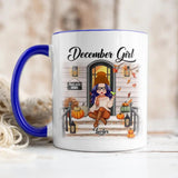 Personalized I'm December Girl Autumn Printed Accent Mug 22NOV-DT18