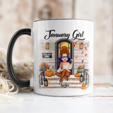 Personalized I'm January Girl Autumn Printed Accent Mug 22NOV-DT18