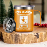 Personalized US Army Logo Veteran/Soldier Laser Handle Cup Printed 22NOV-DT18